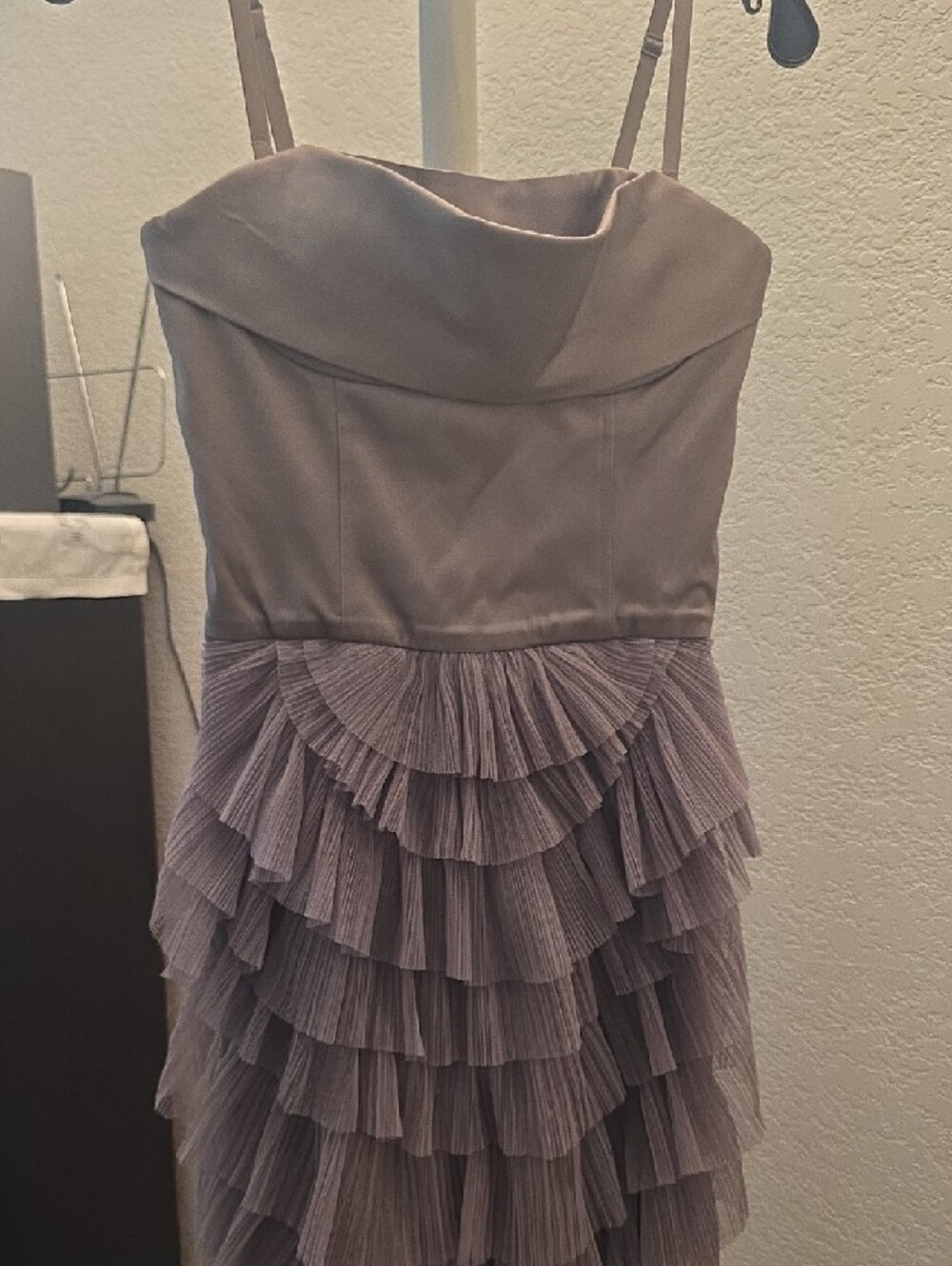 BCBGMaxAzria Beige Satin Dress